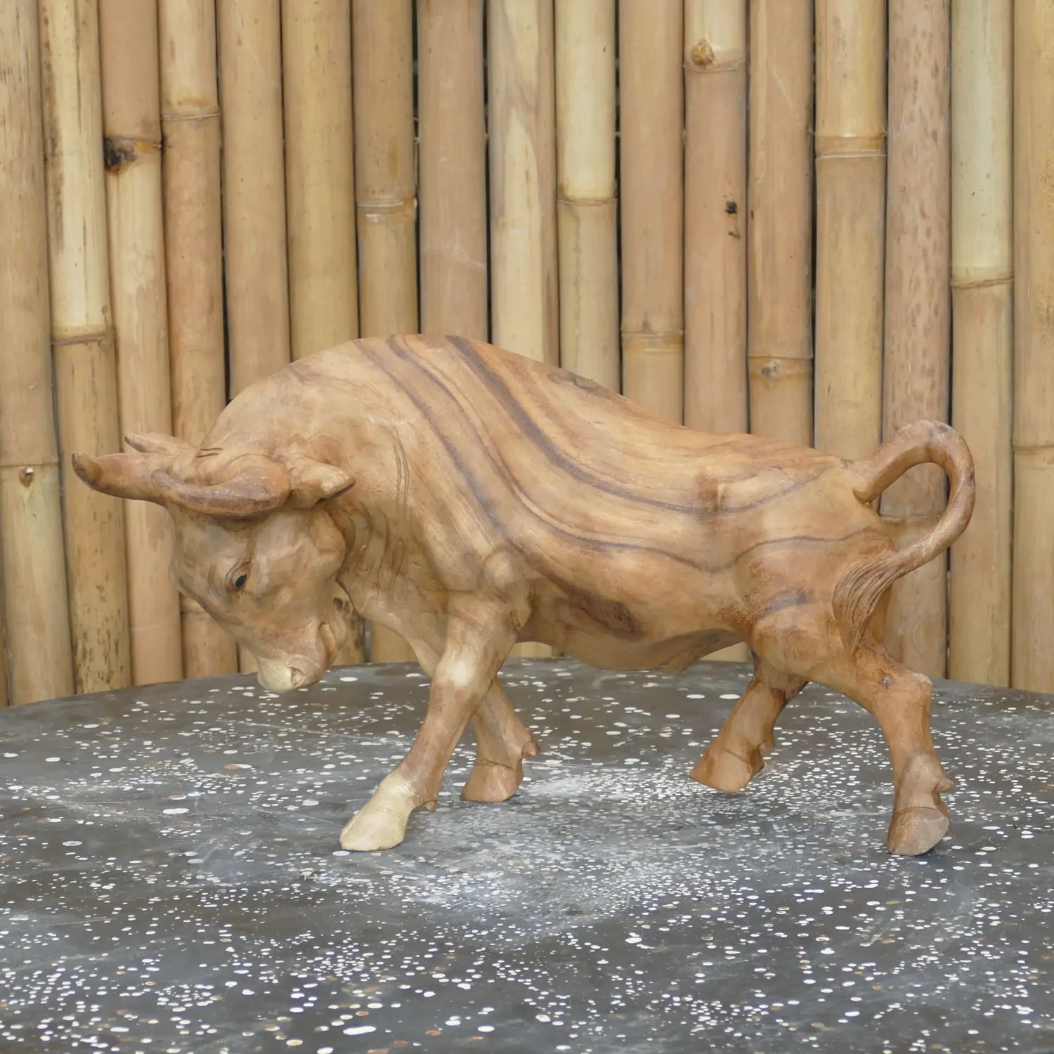  Product image 12 of the product “Walk bull head down made from suar wood, 30cm Height and 50cm Length ”